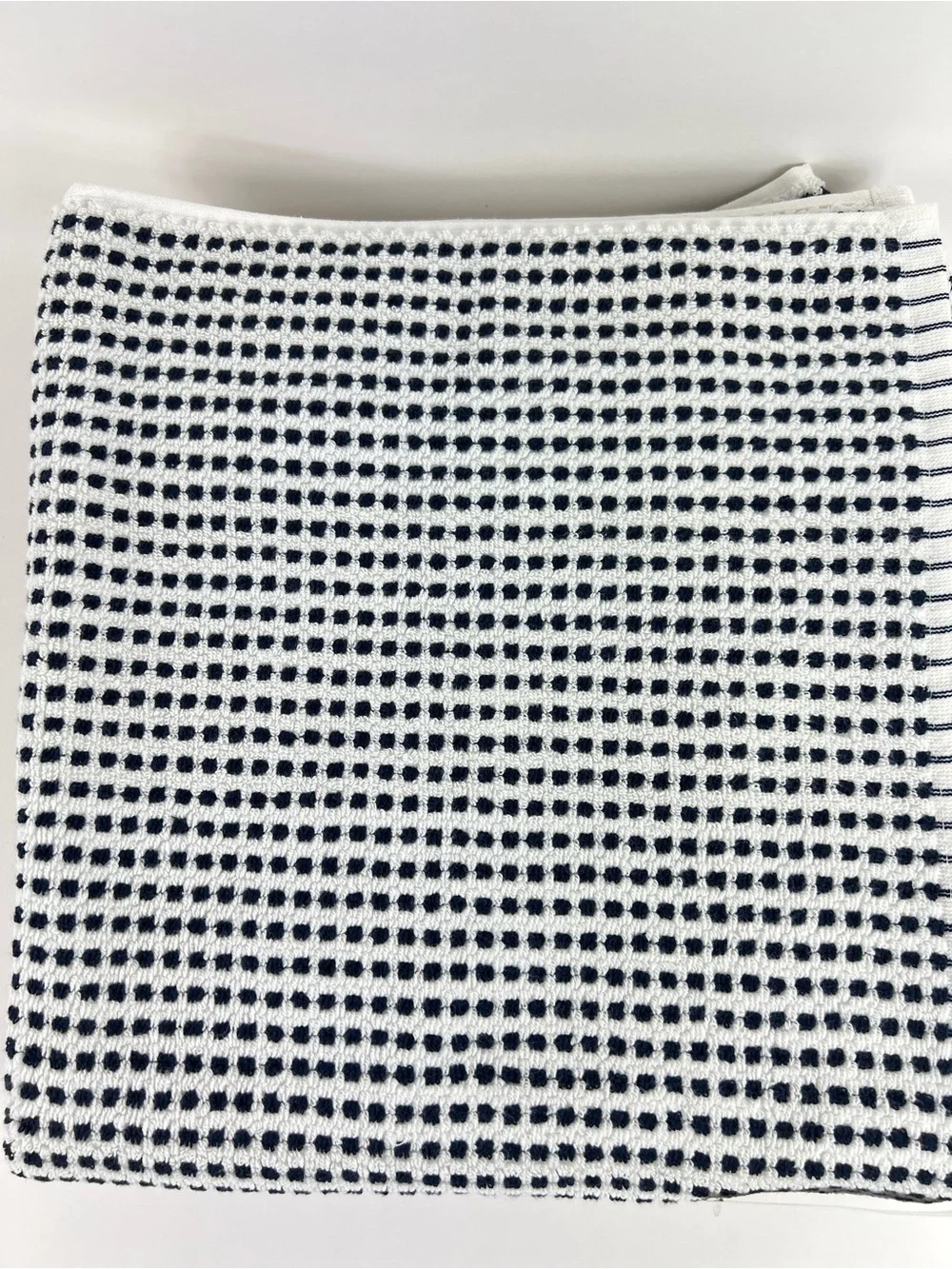DKNY Bath Towel Set Black White Textured Dot 100% Cotton Super Soft 8 Pc NEW